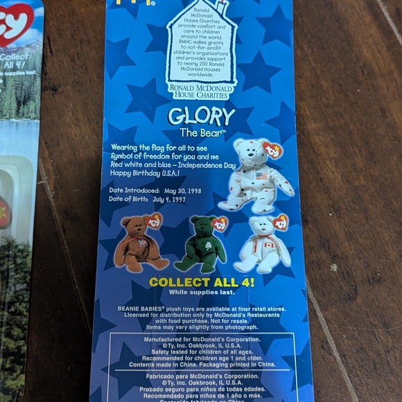 RARE* Set of all 4 1999 McDonald's Beanie Babies Small - Picture 8 of 11